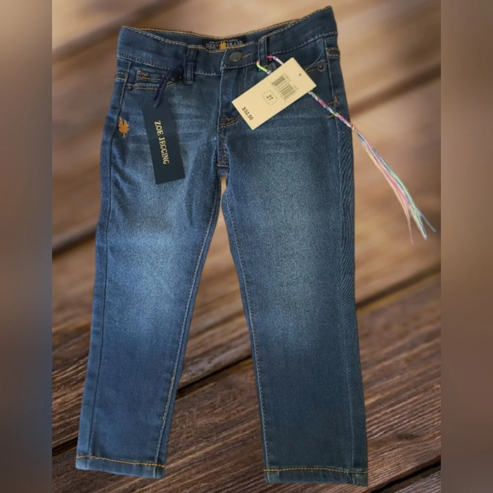Toddler  Designer Lucky Brand Blue Jeans NWT Girls 2T